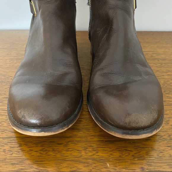 SOLD Michael Kors Arley Dark Brown Leather Stretch Tall Riding Boot Size 8 - Picture 5 of 16